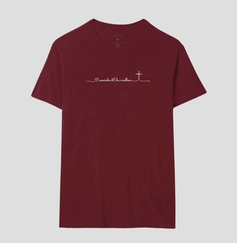 Camiseta Oversized Unissex Preta — O Caminho dEle é Melhor